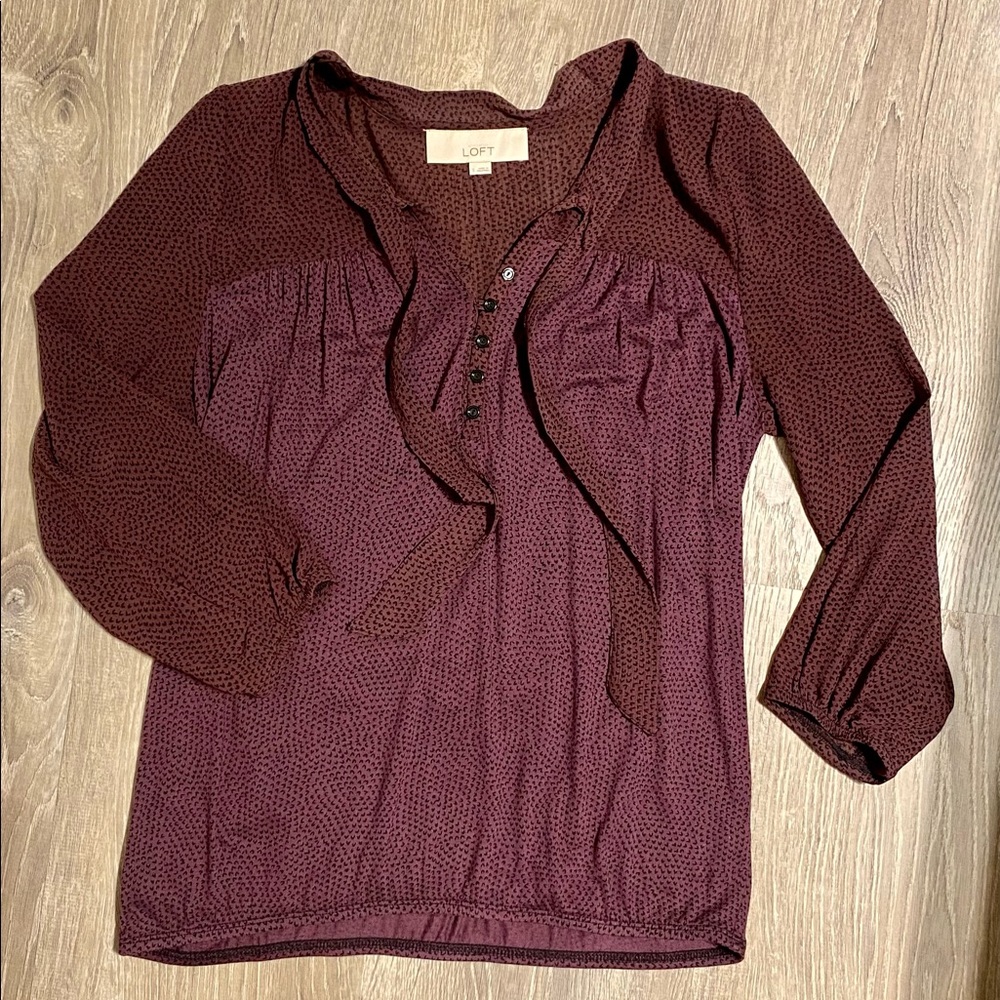 Purple sheer Loft blouse